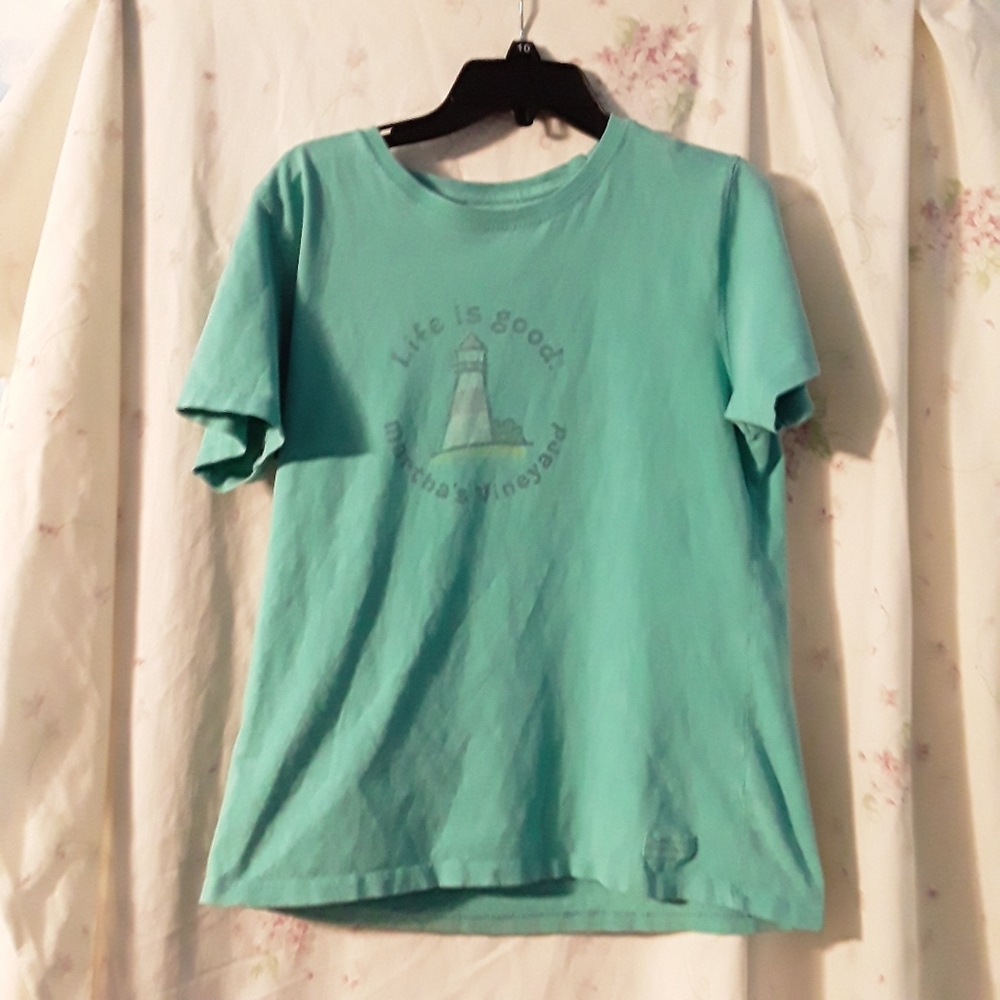 Blue Martha's Vineyard Life is Good tee